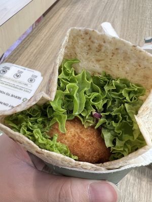 Thai spicy konnyaku wrap… I still prefer their burgers 😌  at Greendot 绿一点 - Jurong Point 1 in West Singapore