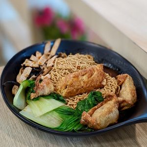 Vegan QQ Mala Kolo Mee at Greendot 绿一点 - Jurong Point 1 in West Singapore