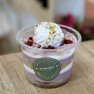 Vegan Fresh Taro Coconut Cake Parfait  at Greendot 绿一点 - Jurong Point 1 in West Singapore