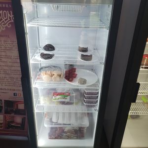 Deserts! And frozen food for sale at Sebcha in Khujand