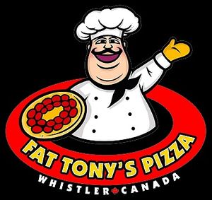 Official logo at Fat Tony's Pizza in Whistler