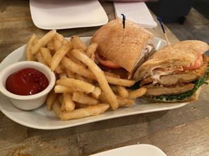 Vegan Chicken sandwich  at Red Bamboo in New York City