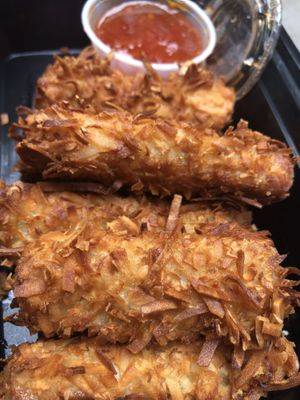 Coconut “chicken" at Red Bamboo in New York City