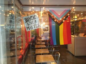 Front door at Red Bamboo in New York City
