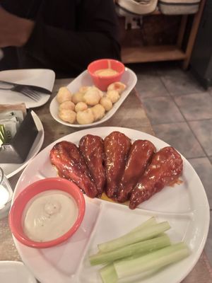 Barbecue Buffalo Wings & Popcorn Shrimp  at Red Bamboo in New York City