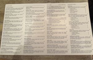Menu  at Red Bamboo in New York City