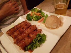 Vegan bbq ribs at Red Bamboo in New York City