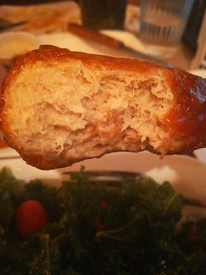 BBQ wings and kale salad at Red Bamboo in New York City