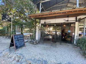 Cafe front.  at Earth Cafe in Santa Teresa
