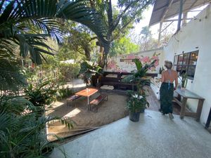 Outdoor seating area.  at Earth Cafe in Santa Teresa