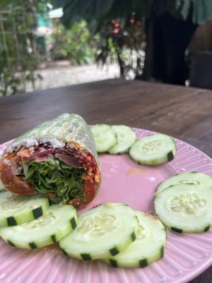   at Earth Cafe in Santa Teresa