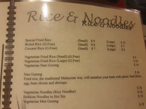 Rice & noodles at New China in Castlemaine