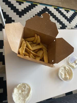Chips and garlic Mayo   at Slizza in Cardiff