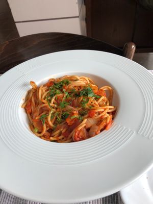 vegetable pasta at Natali Cafe-bar in Gorno-altaysk