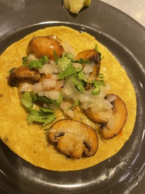 Brown mushroom taco  at Kitade Tacos  in Tokyo
