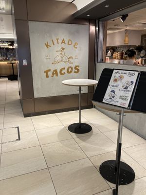Just outside the restaurant   at Kitade Tacos  in Tokyo