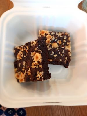 Gluten free vegan brownie at Vibes in Dorchester