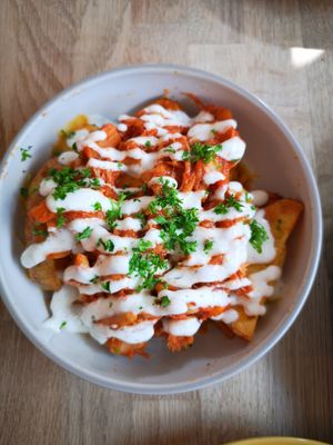 Jackfruit potatoes at Vibes in Dorchester