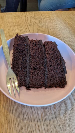 Chocolate cake at Vibes in Dorchester