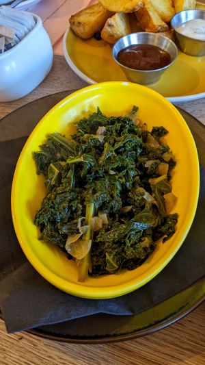 Garlic kale at Vibes in Dorchester