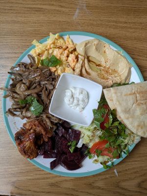 Mushroom schwarama... picture doesn't do it justice though at Vibes in Dorchester