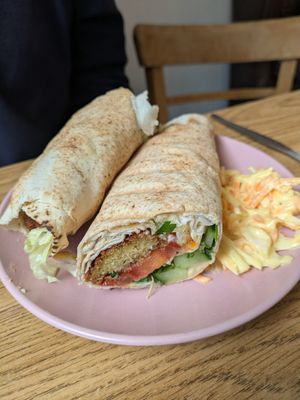 Falafel wrap at Vibes in Dorchester