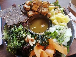 Hemp fresh salad at Kynd in Edinburgh