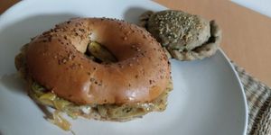 Kynd Club bagel and hempanada at Kynd in Edinburgh