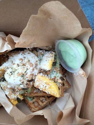 Matcha Waffles at Kynd in Edinburgh