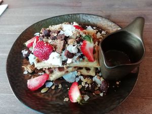 Death by Chocolate waffle at Kynd in Edinburgh