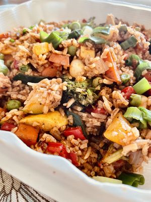 Vegetarian paella   at Emelina's in San Carlos