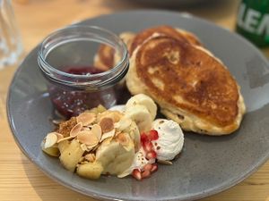 Banana pancakes  at Mana Food - Moabit in Berlin