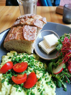 Scrambled veg at Mana Food - Moabit in Berlin