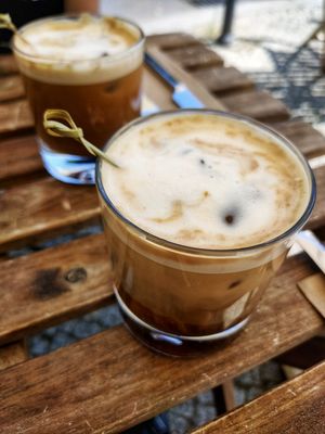 Iced coffee at Mana Food - Moabit in Berlin