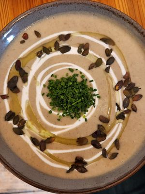 Mushroom soup of the day 😋 at Mana Food - Moabit in Berlin