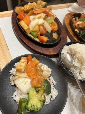 Veggie stir fry with tofu and Mongolian sauce  at Saigon Mamma in Carnegie