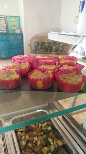 Satsuma imo (pastelitos de boniato) at Saboro Comida Consciente in Castellon De La Plana