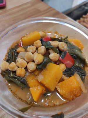 Potaje de calabaza, acelgas y garbanzos at Saboro Comida Consciente in Castellon De La Plana