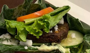 Actual Veggies Burger at PLNT Burger in Alexandria