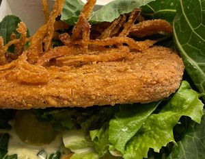 Save The Bay Fillet sub with Swiss Chard Wrap at PLNT Burger in Alexandria