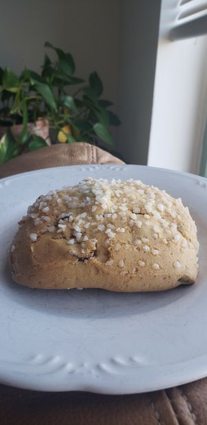 Vegan cranberry scone bought from the bakery! Sooo yummy  at Mason & Greens in Alexandria