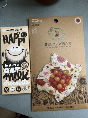 White chocolate and eco friendly food wraps   at Mason & Greens in Alexandria