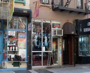 Outside Sacred Chow at Sacred Chow in New York City