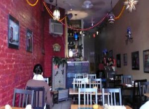 groovy sacred chow interior at Sacred Chow in New York City