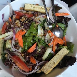 huge portions keep in mind!!! at Sacred Chow in New York City