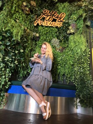 Matcha layered cake at Koffie House  in Key West