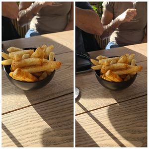Chips - pretty much the only option at Harbar in Akaroa