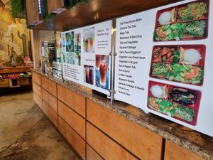 Indoors at Trendy Vegan in Houston