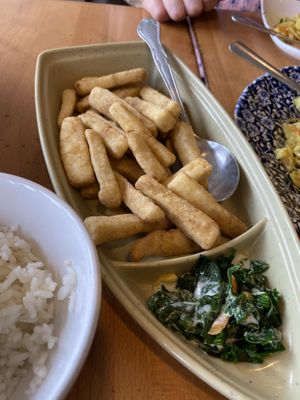 Fried king mushrooms  at Trendy Vegan in Houston