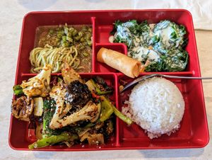 Mixed veggies bento. at Trendy Vegan in Houston